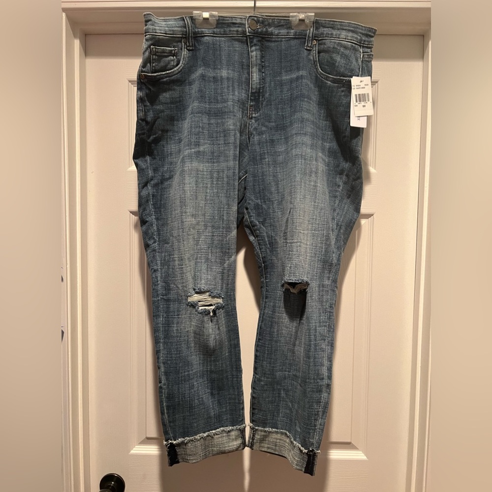 Size 18W KUT from the Kloth High Rise Ankle Straight Leg Jeans - Picture 1 of 6